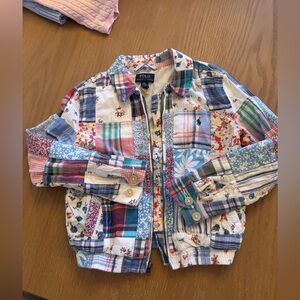 Polo by Ralph Lauren Kids Patchwork Jean Jacket - Blue, Red, White